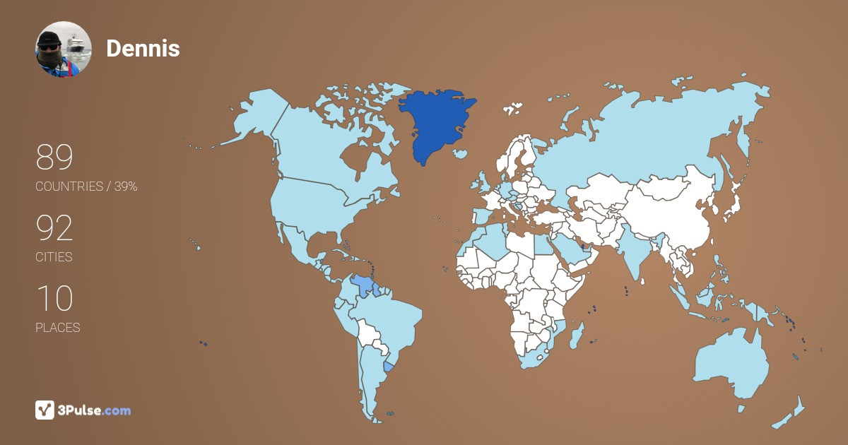 Dennis Wille's Travel Map Image