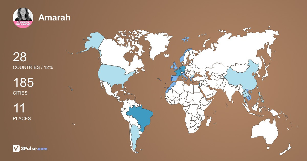 Amarah Farage's Travel Map Image