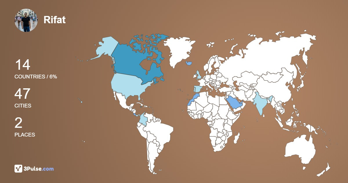 Rifat Z's Travel Map Image