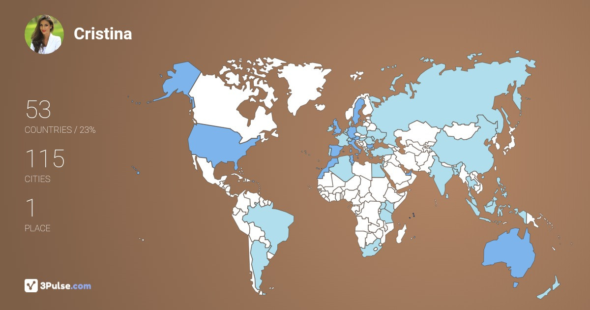 Cristina Toader's Travel Map Image