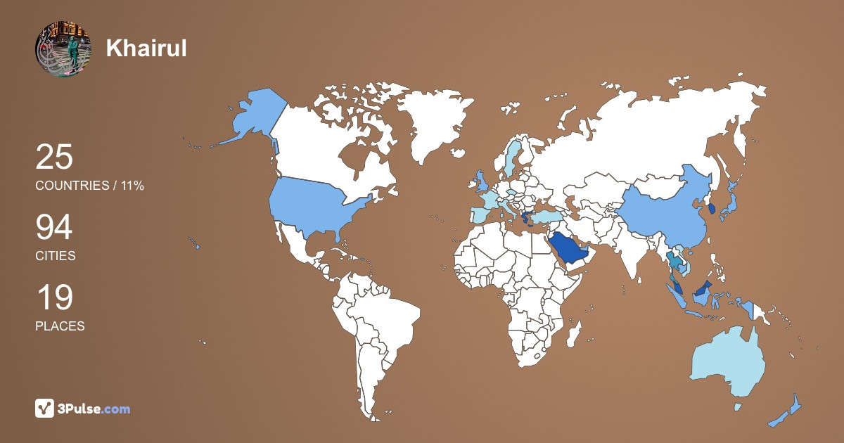 Khairul Faizi's Travel Map Image