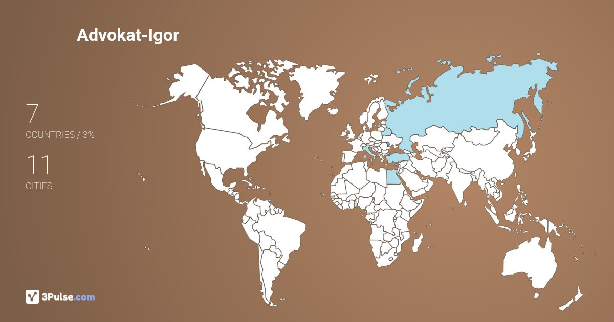 Advokat-Igor Lyashenko's Travel Map Image