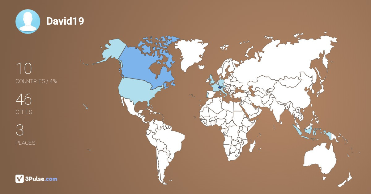 David19's Travel Map Image