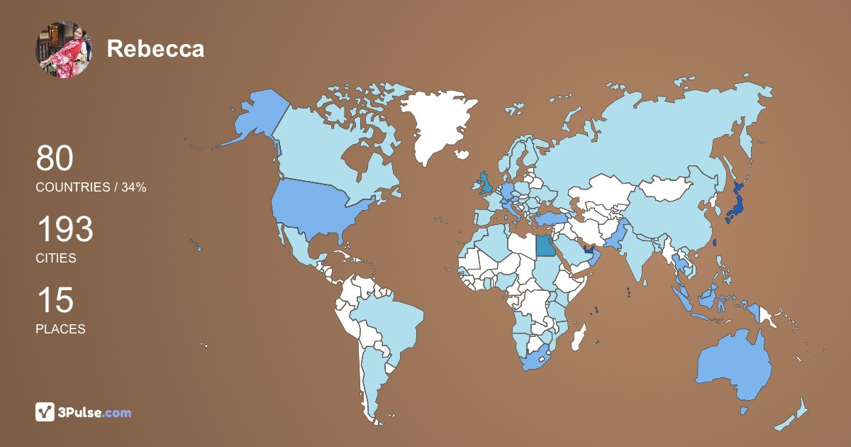 Изображение Карты путешествий Rebecca Wu