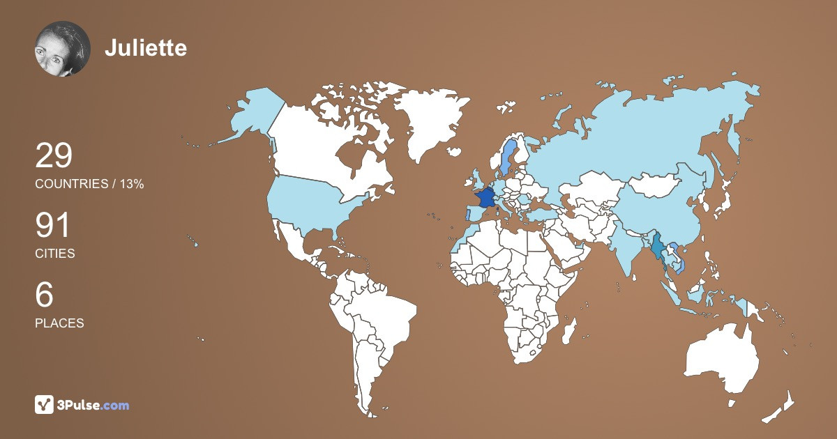 Juliette Bataille's Travel Map Image
