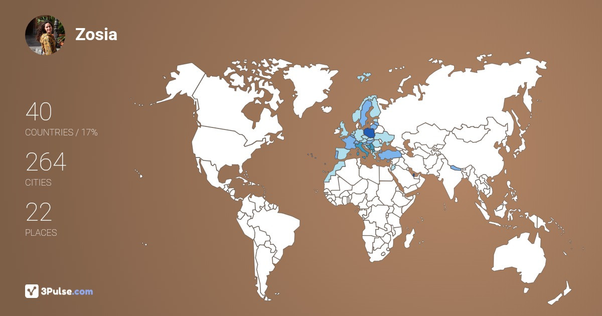 Zosia Lisowska's Travel Map Image