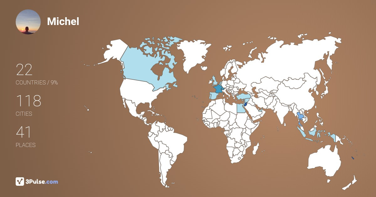 Изображение Карты путешествий Michel Farah