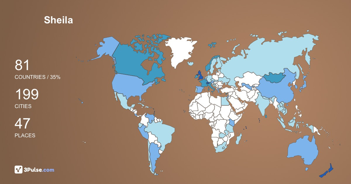 Sheila Morris's Travel Map Image