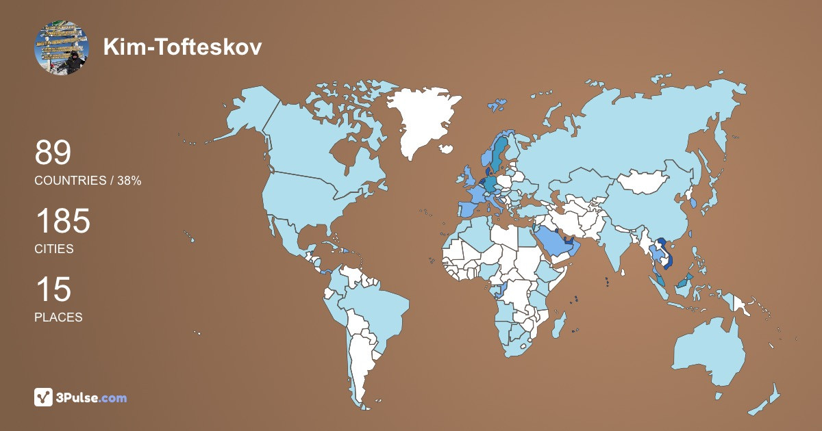 Изображение Карты путешествий Kim-Tofteskov Skovmller