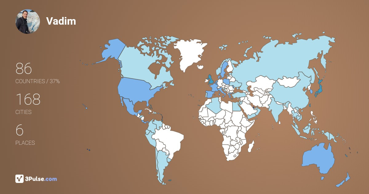 Изображение Карты путешествий Vadim Fil