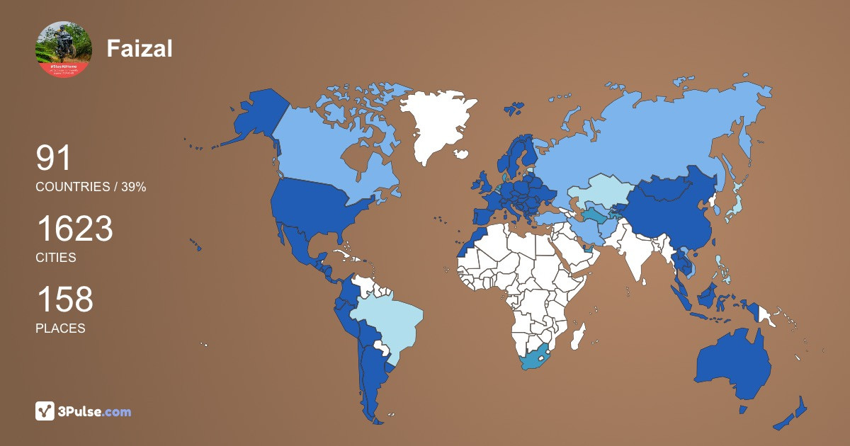 Изображение Карты путешествий Faizal Sukree