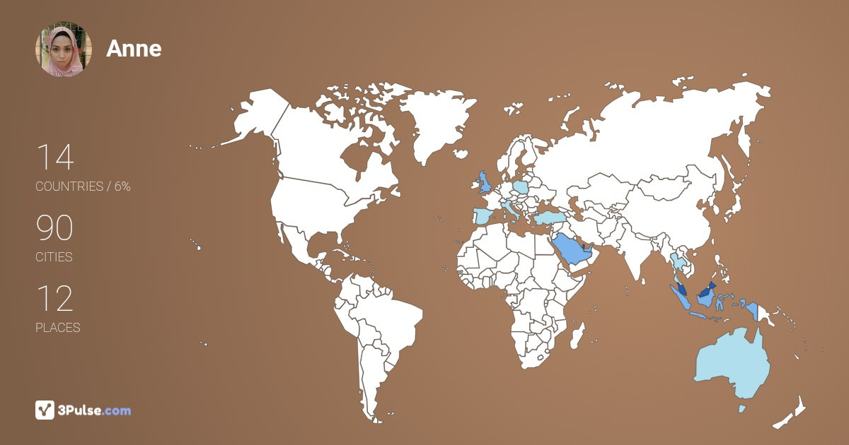 Anne Ismail's Travel Map Image