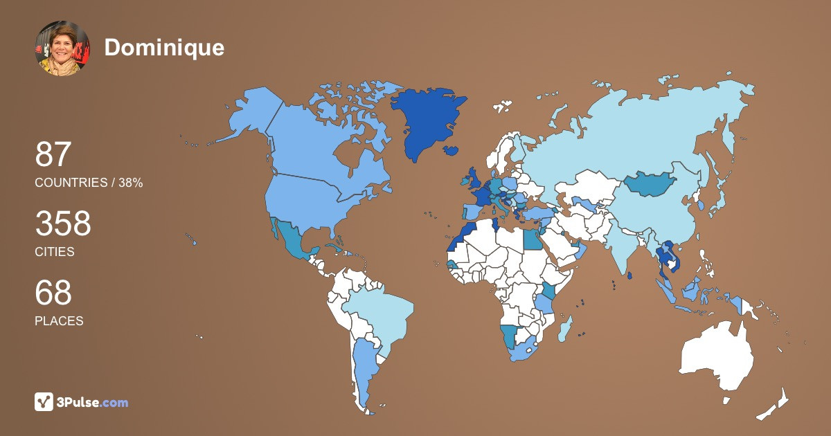 Dominique Beljanski's Travel Map Image