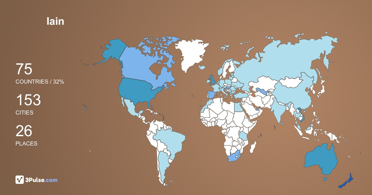 Изображение Карты путешествий Iain Bell