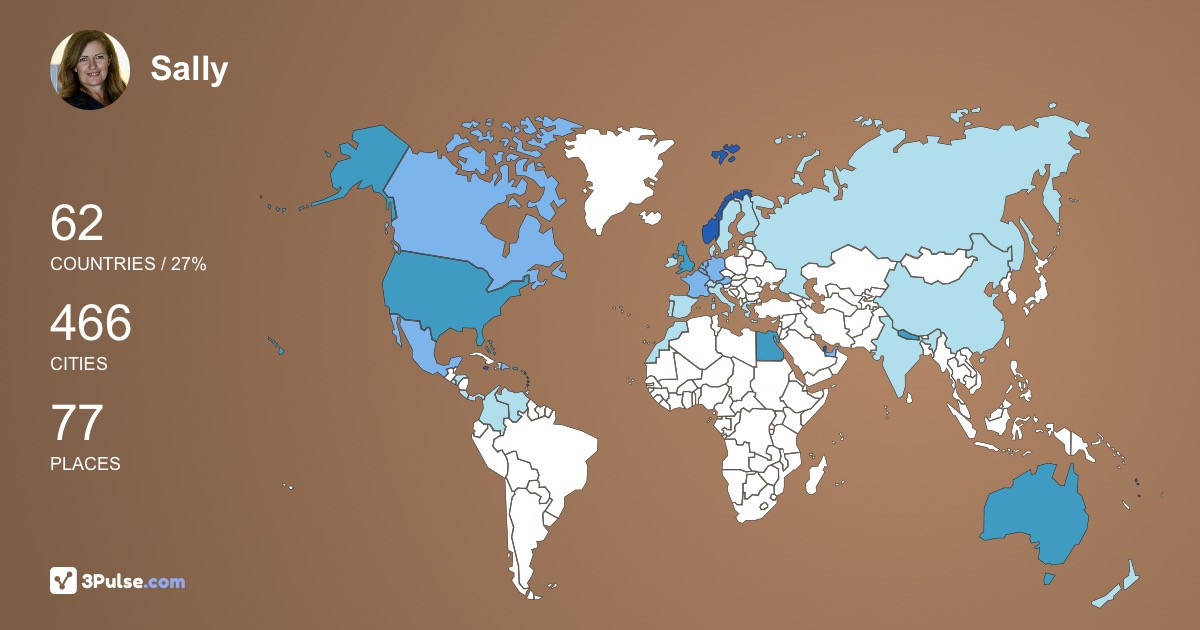Sally Gregoire's Travel Map Image