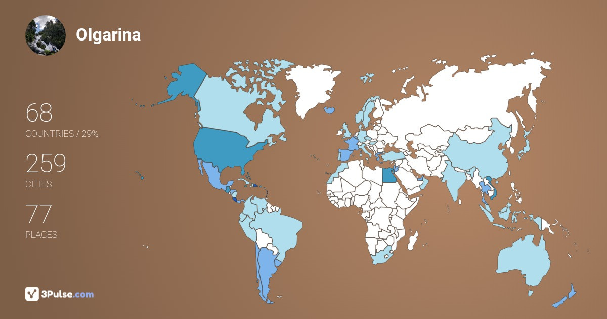 Olgarina Molina's Travel Map Image