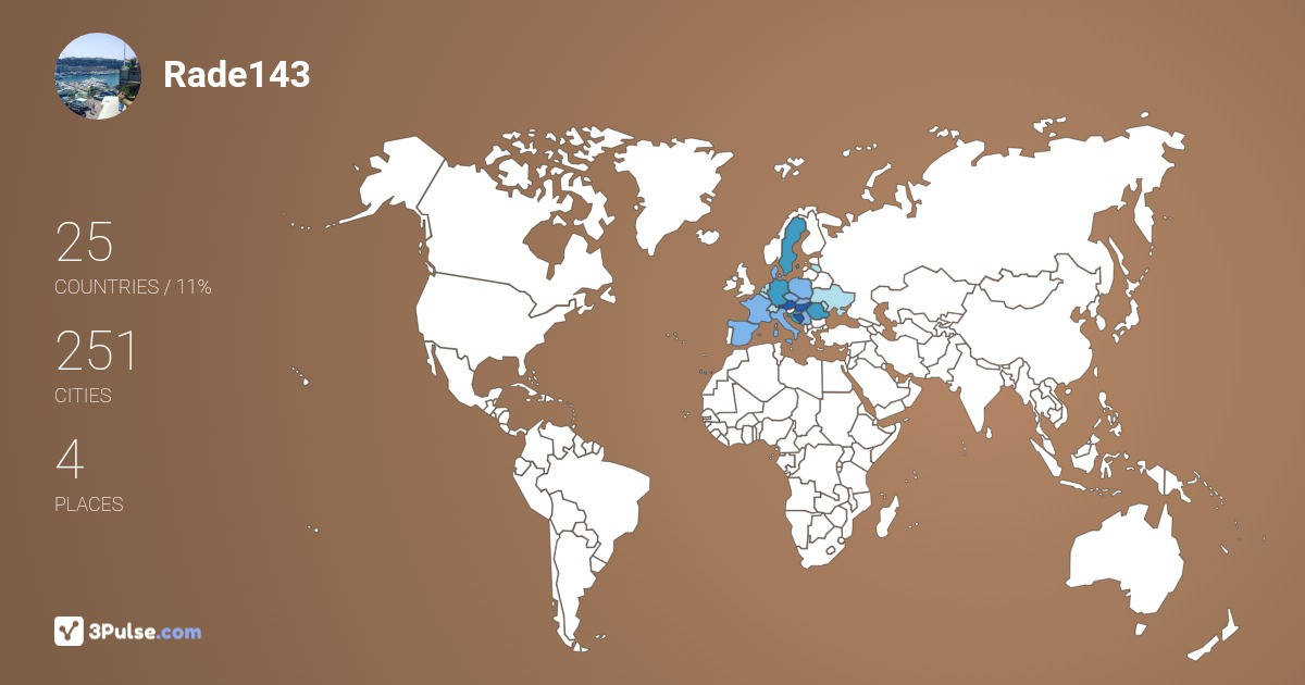 Rade143's Travel Map Image