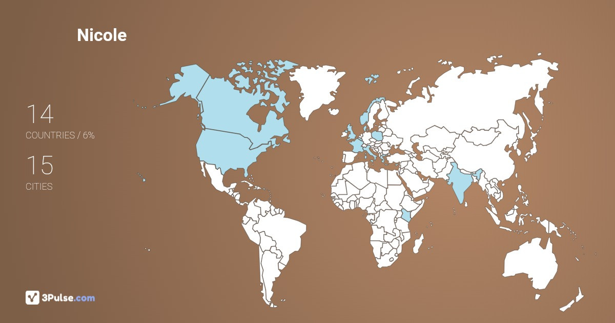 Nicole Bertilsson's Travel Map Image