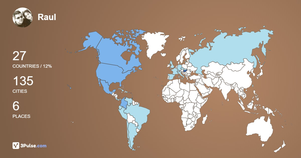Изображение Карты путешествий Raul Rodriguez