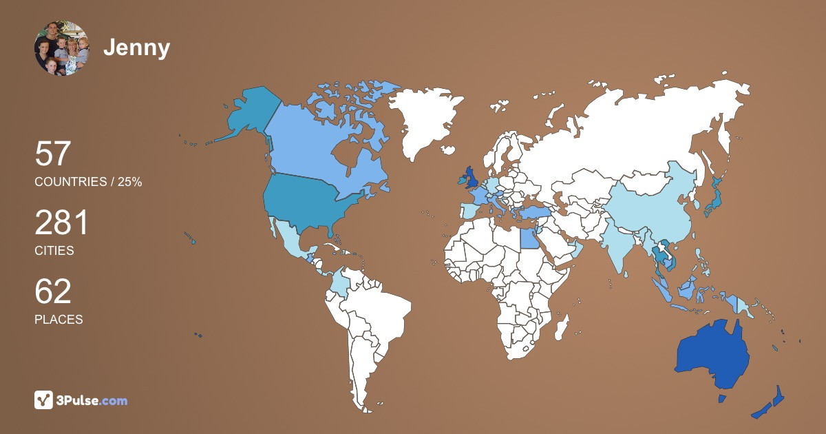 Изображение Карты путешествий Jenny Campbell