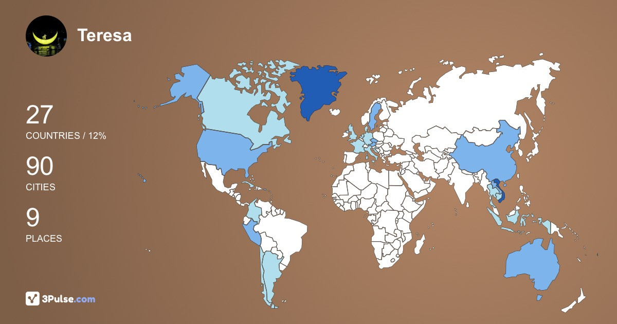 Teresa Liss's Travel Map Image