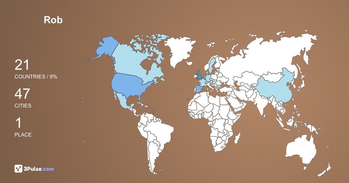 Rob Sharma's Travel Map Image