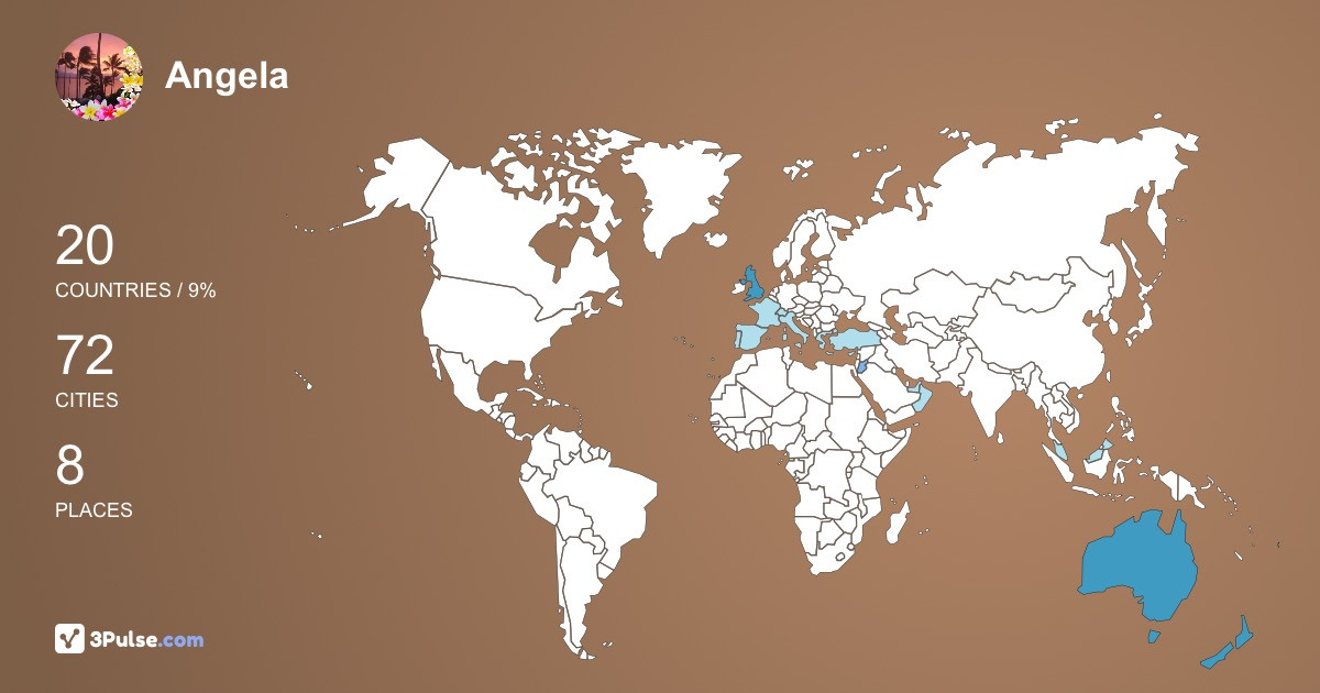 Angela Troath's Travel Map Image