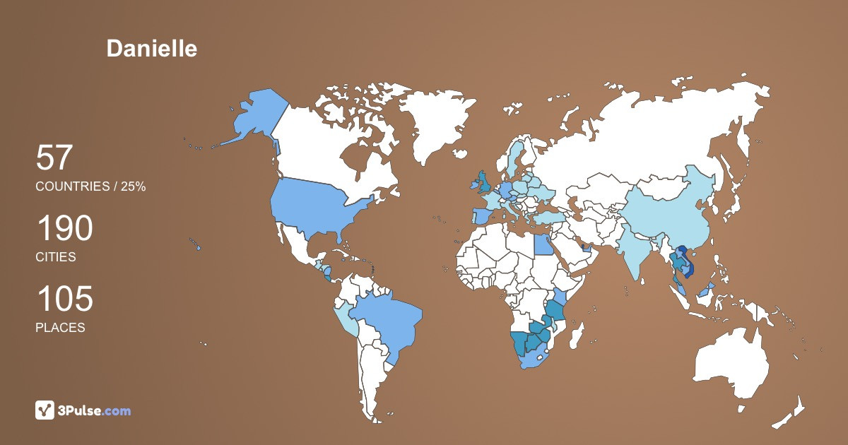 Danielle Birkby's Travel Map Image