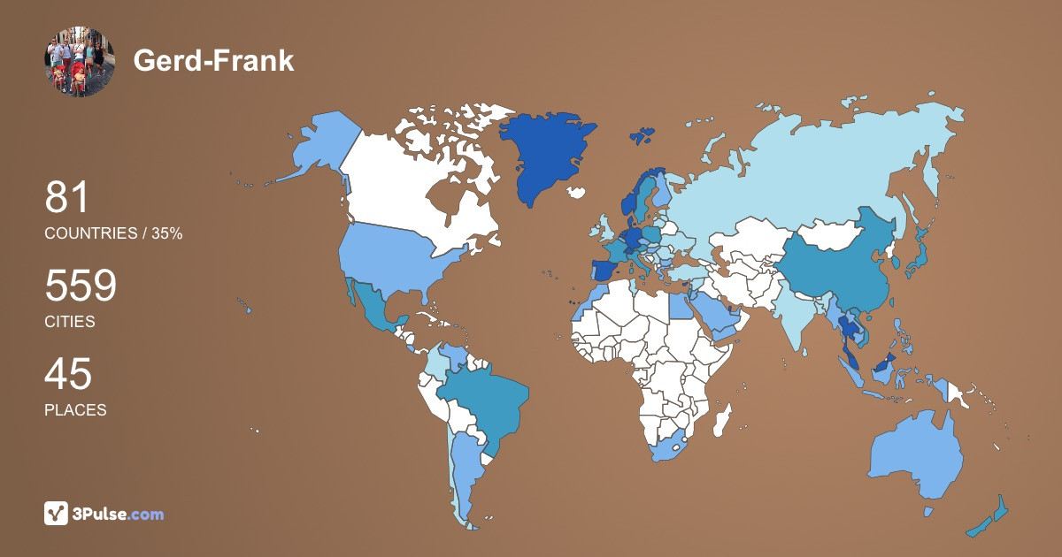 Изображение Карты путешествий Gerd-Frank Pedersen